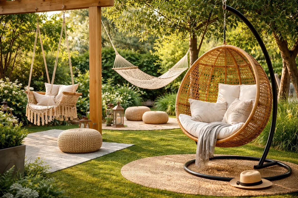 Quels sont les différents styles de mobilier suspendu pour un jardin relaxant